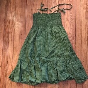 J Crew Green Polka Dot Sundress size M